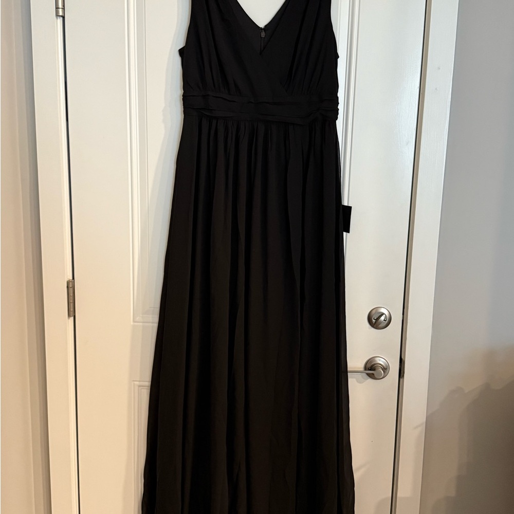 Lulus Thoughts of Hue Black Surplice Maxi Dress BRAND NEW WITH TAGS